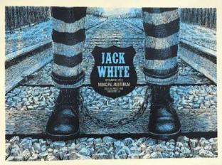 Jack White - 2018 Methane Studios poster Shreveport, LA BHR Tour