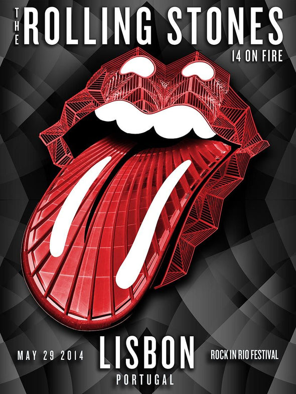 Rolling Stones - 2014 official poster Lisbon #2 Rock in Rio