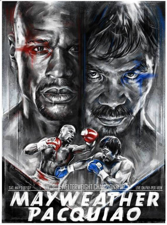The Rematch Mayweather v Pacquiao - 2014 Robert Bruno Poster Money
