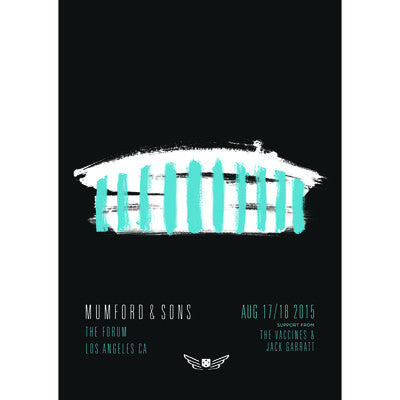Mumford & Sons - 2015 poster Los Angeles The Forum
