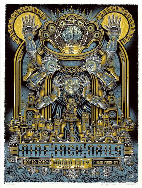 Nine Inch Nails - 2018 EMEK Poster New York Radio City Music