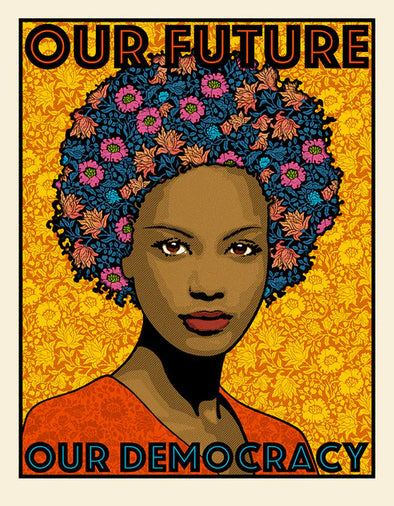 Our Future, Our Democracy, Equal Rights - 2019 Chuck Sperry poster art print AP