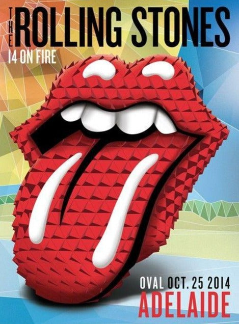 Rolling Stones - 2014 official poster Adelaide, Australia Oval #2