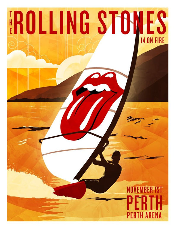 Rolling Stones - 2014 official poster Perth, Australia 10/29