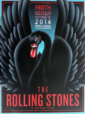 Rolling Stones - 2014 official poster Perth, Australia 11/1