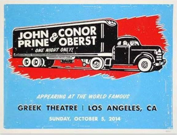 John Prine - 2014 Poster Los Angeles, CA Greek Theatre