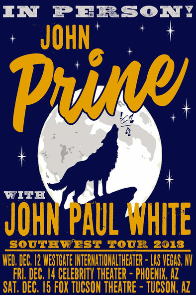 John Prine - 2019 Mike Armistead poster John Paul White Southwest Tour