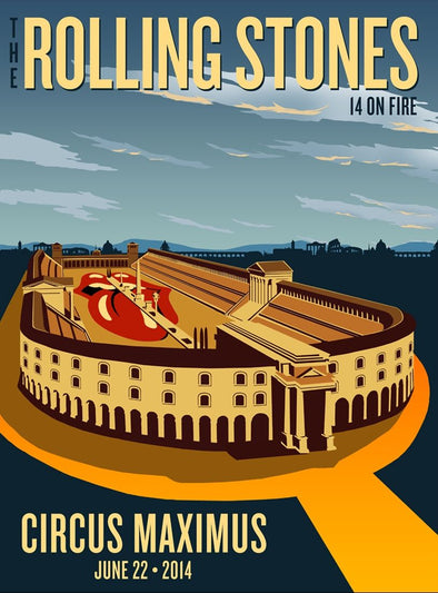 Rolling Stones - 2014 official poster Rome, Italy #2
