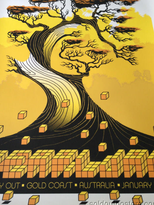 Pearl Jam - 2014 Ames Brothers poster VARIANT Gold Coast Australia S/N