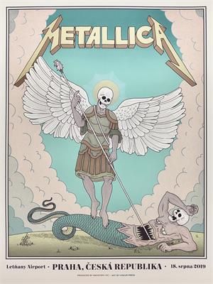 Metallica - 2019 Tyler Skaggs poster Prague, Praha