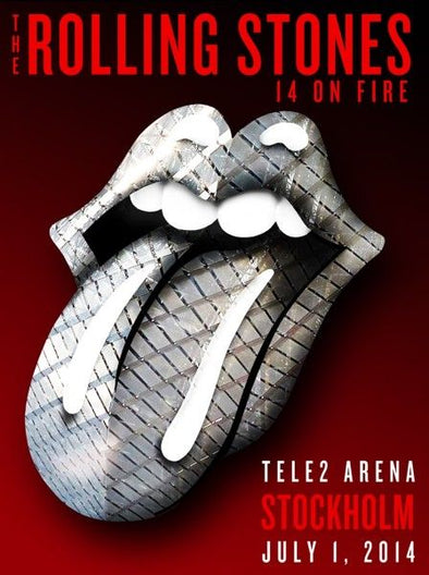Rolling Stones - 2014 official poster Stockholm, Sweden #2