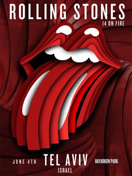 Rolling Stones - 2014 official poster Tel Aviv, Israel