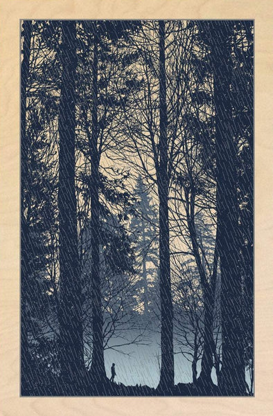 The Rain Had A Sound - 2017 Dan McCarthy WOOD panel, art print poster
