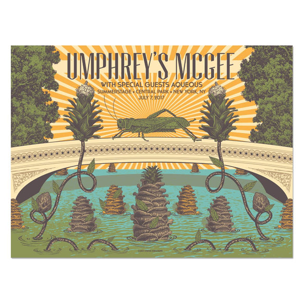 Umphrey's McGee - 2017 Status Serigraph poster New York Central Park