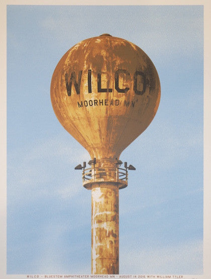 Wilco - 2016 Crosshair Design poster Moorhead, MN Bluestem