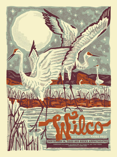 Wilco - 2022 Furturtle poster Red Rocks Morrison, CO