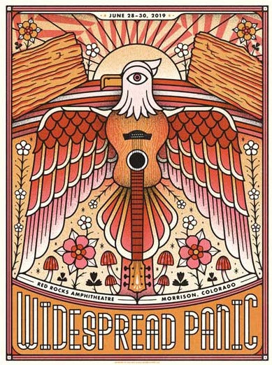 Widespread Panic - 2019 The Half and Half poster Red Rocks Morrison, CO