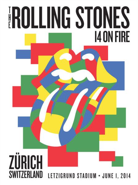 Rolling Stones - 2014 official poster Zurich, Switzerland #2